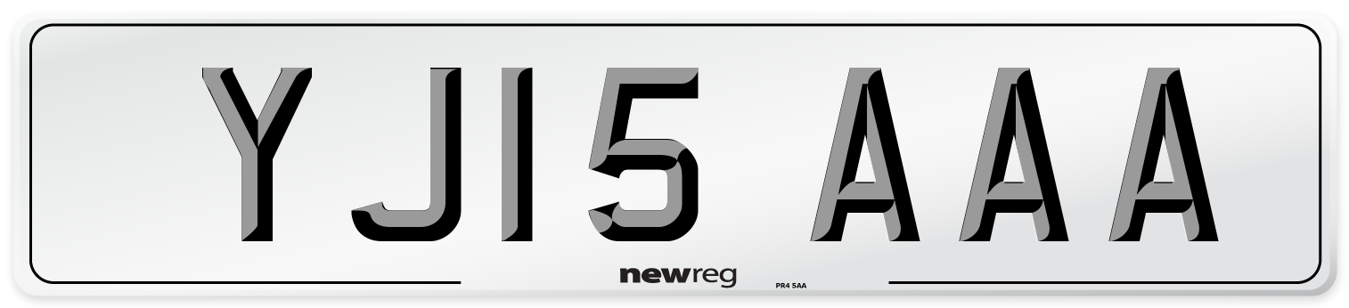 YJ15 AAA Number Plate from New Reg